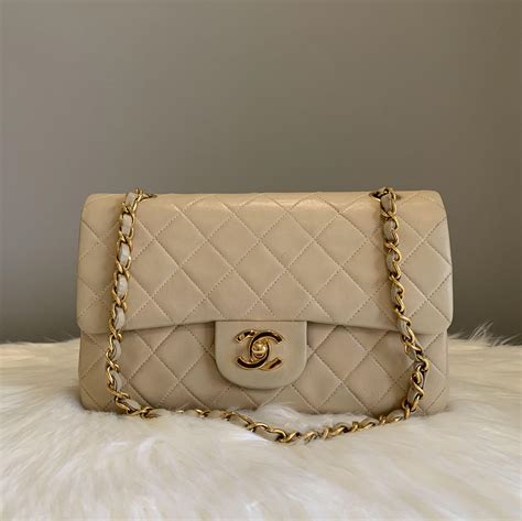 chanel beige lamb mini bag|Mini flap bag, Shiny lambskin & gold.